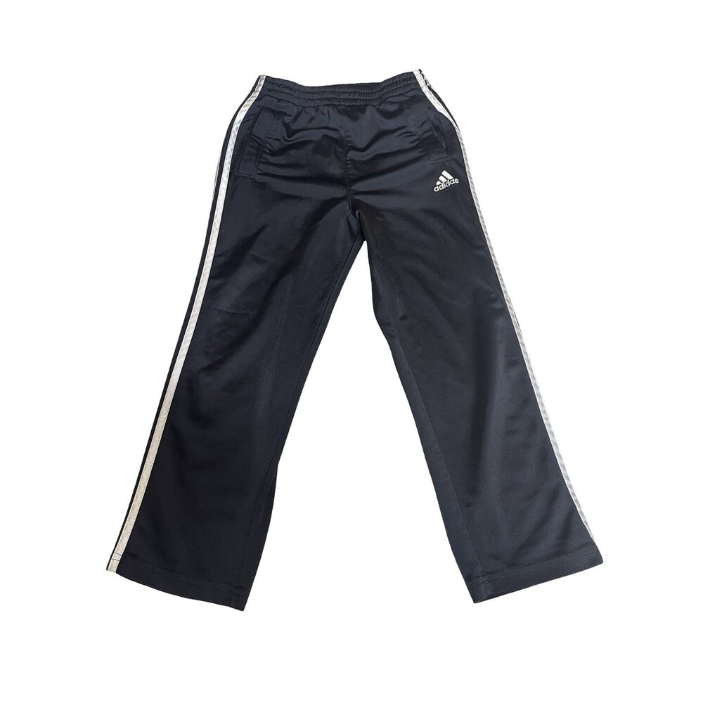 Adidas Kids Track Pants Size 5 Boys Classic Black and White 3 stripes - Picture 10 of 10